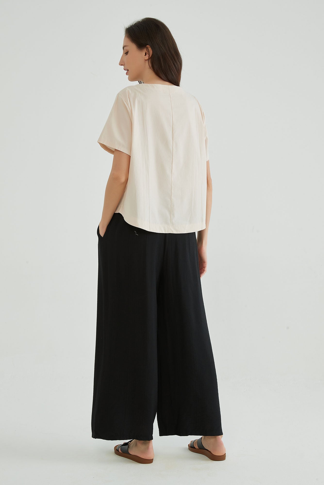 Cotton Seed Short Sleeves Boho Embroidered Top - Whisper Mint